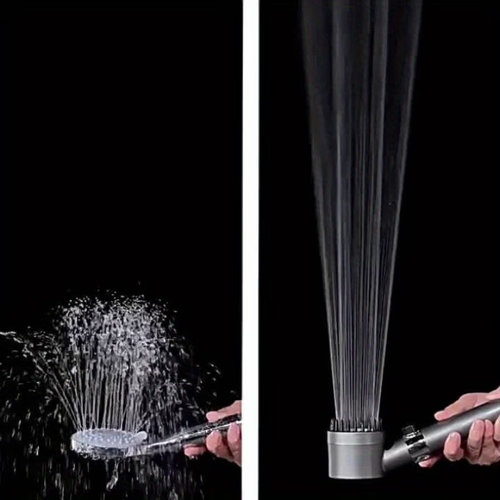 andheld Showerhead with a High-Pressure 3-Spray Function Featuring a Filter Suitable for Hard Water ncludes an On Off Switch and a Showerhead Filter That Removes Chlorine  Modern Bathroom Accessory - High-Quality Wall-Mounted Showerhead