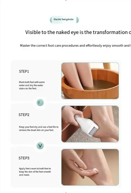 Order today and you will receive 2 foot massagers. This electric foot massager is equipped with a diamond sand head, featuring two speed settings + gravity sensor adjustment. It is IPX7 level waterproof and easy to clean. It can be charged via USB and has a long battery life. It can quickly remove calluses and dead skin in just 3 minutes, allowing you to enjoy professional foot massage at home, saving time, effort and worry.