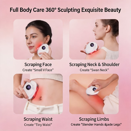 Electric Gua Sha Facial Sculptor with 9 Vibration Speed Levels and 9 Heating Speed Levels, a Perfect Gift for Women and Girls, a Christmas Gift.