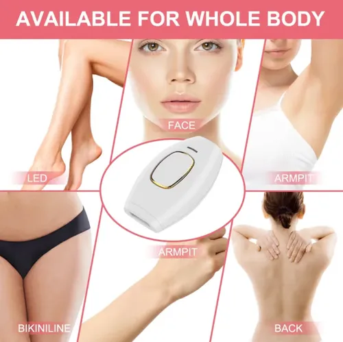 White Gold Hair Removal Device, pulse light to inhibit hair roots, 92% hair removed in 8 weeks: hair growth slows down in 1-2 weeks, hair volume decreases in 3-4 weeks, and there is almost no hair left after 8 weeks. The White Gold body is comfortable to hold, with gentle energy that is gentle on sensitive skin. You can enjoy full freedom of clothing throughout the year without worrying about showing skin.