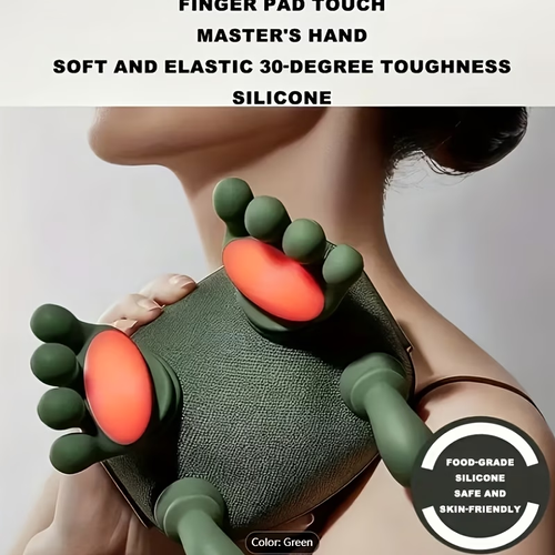 Deep Tissue Massager USB Rechargeable Deep Tissue Massager, 8-Claw   Portable Finger Pressure for Neck, Back, Shoulders, And Legs , Waist, Relaxation Trapezius Massager Wireless Portable Hot Compress Neck And Shoulder Massager