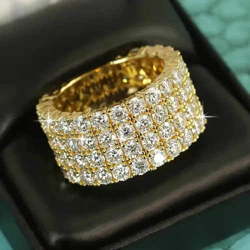 Crystal Tennis Chain Elastic Ring