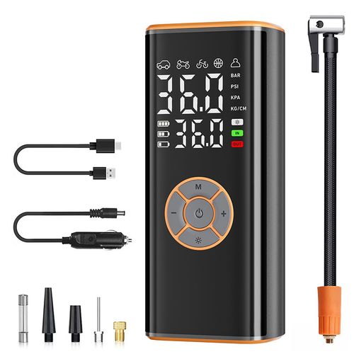 Portable wireless vehicle-mounted digital display air pump