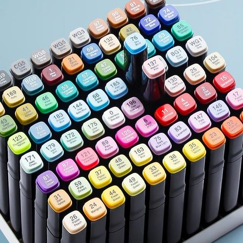 Portable painting art marker, 48 colors master double-headed art special painting tool colored pen