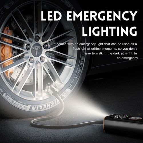 Portable wireless vehicle-mounted digital display air pump