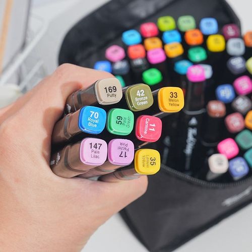 Portable painting art marker, 48 colors master double-headed art special painting tool colored pen