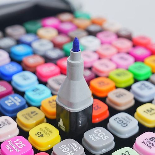 Portable painting art marker, 48 colors master double-headed art special painting tool colored pen