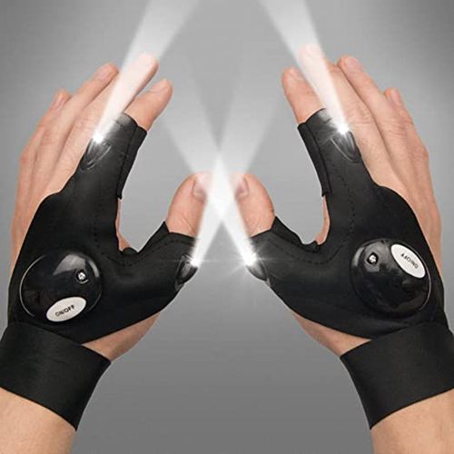 Elastic Hands Free LED Flashlight Gloves for Repair, Fishing, Camping, Hiking in Dark Places