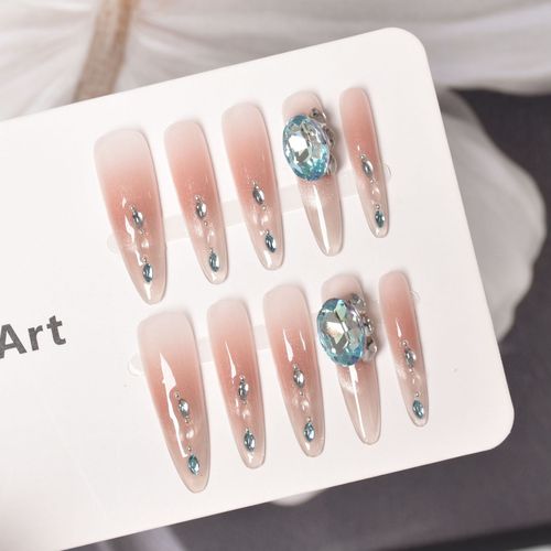 ong-length finished nail tips   Light luxury press-on nail tips, detachable