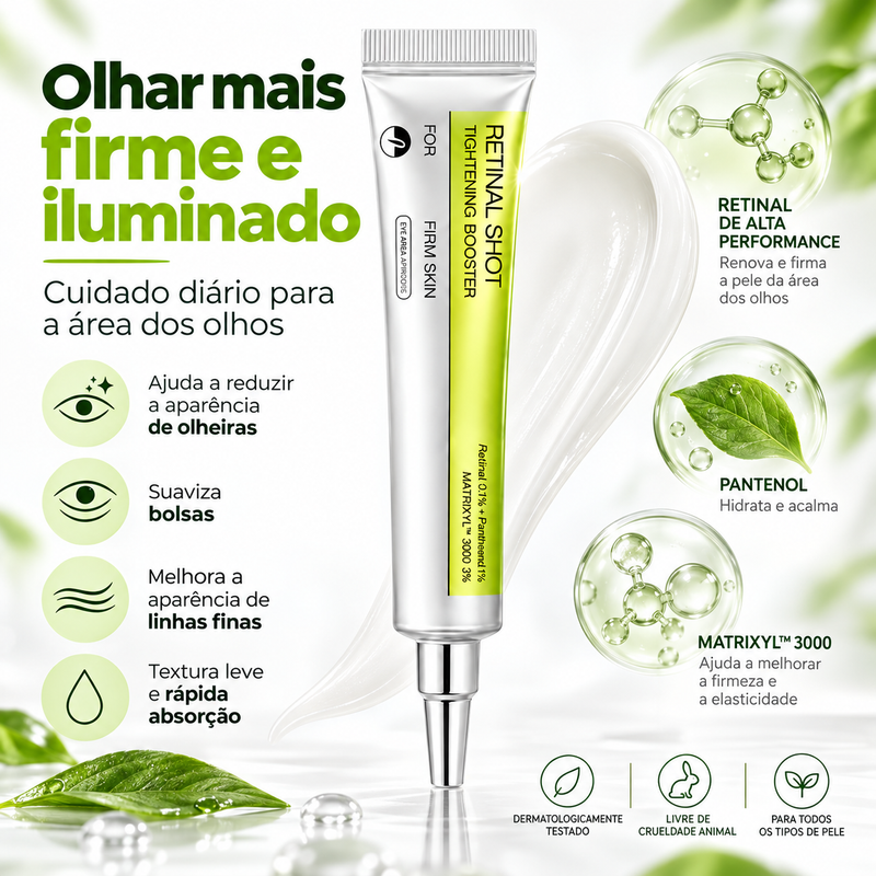 Retinal Eye Cream 15ml – Olhar Mais Firme, Iluminado e Renovado