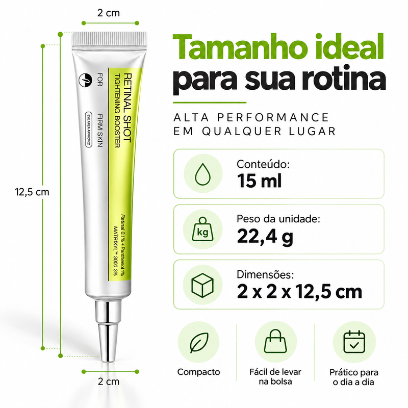 Retinal Eye Cream 15ml – Olhar Mais Firme, Iluminado e Renovado