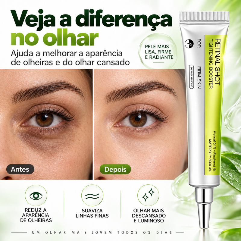Retinal Eye Cream 15ml – Olhar Mais Firme, Iluminado e Renovado