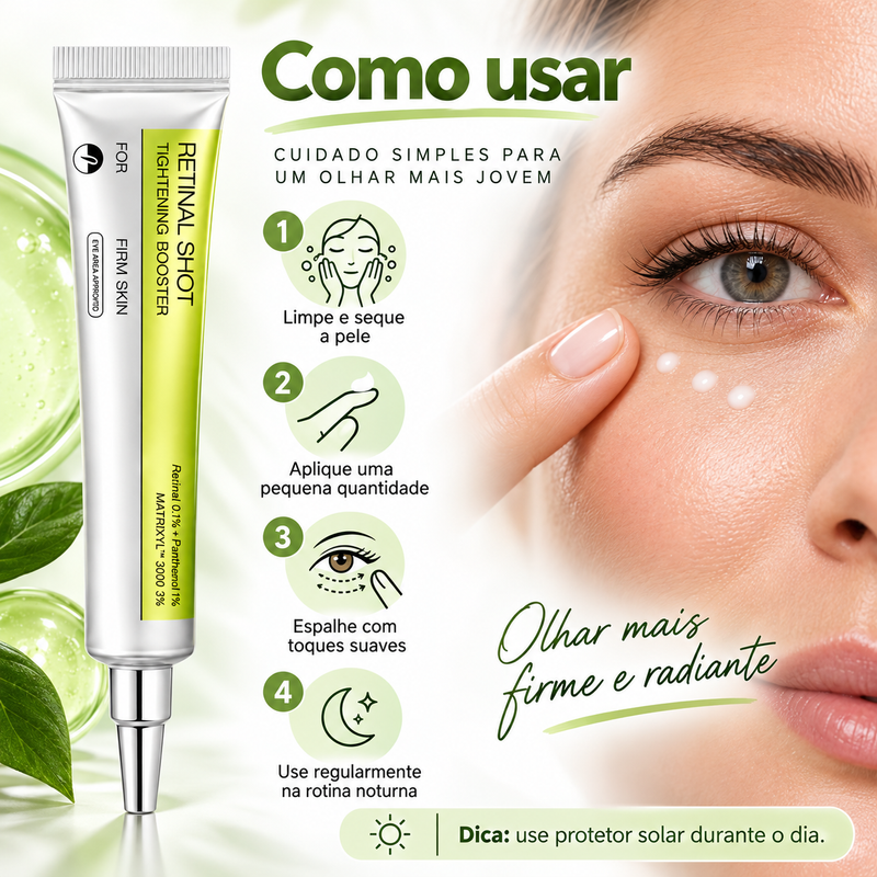 Retinal Eye Cream 15ml – Olhar Mais Firme, Iluminado e Renovado