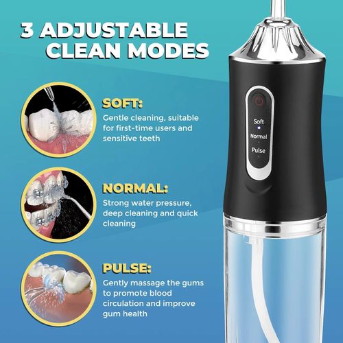 🔥🔥🔥4 nozzles Oral Irrigator Portable Dental Water Flosser USB Rechargeable Water Jet Floss