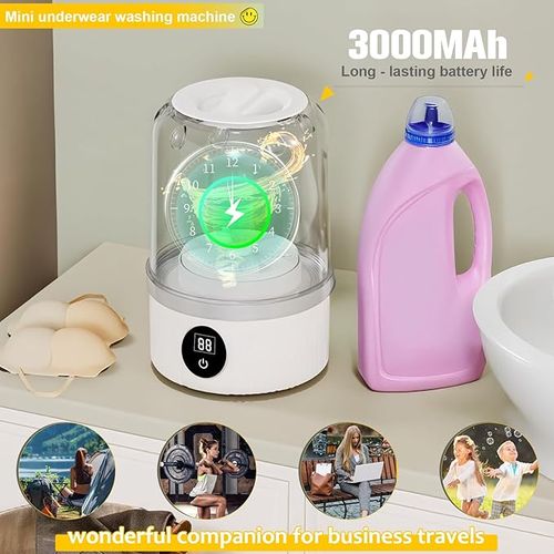 💎💎💎Mini portable washing machine, 1.2L small washing machine, can be used for underwear, socks, spit towels, suitable for apartments, hotels and travel.