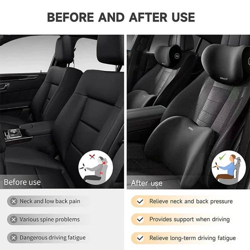 🔥🔥🔥Waist Cushion Seat Covers Car Interior Accessories Headrest Driver Pillow Vehicle Backrest Back Support Neck Memory Foam Seat