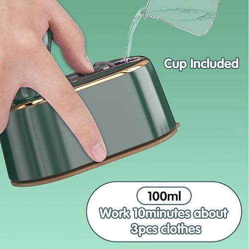 💎💎💎Travel Steam Iron Mini-Portable Ironing Machine Travel Small Portable Steamer Travel College Dormitory Home Essential Steam Iron (Green)