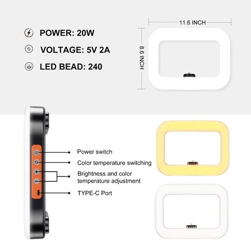🔥🔥🔥2025 New Smartphone Video Stand Handheld LED Ring Light Selfie Light Mobile Video Stabilizer for Camera, Smartphone, Action Camera, Filming, Filmmaking and Makeup