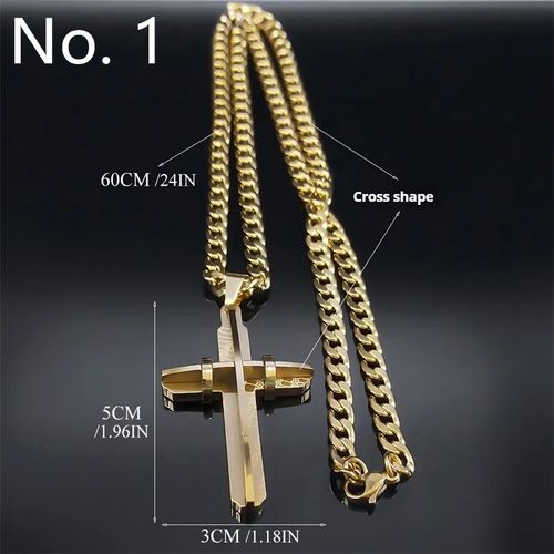 🔥🔥🔥European and American fashion cross necklace, bring you good luck and protection