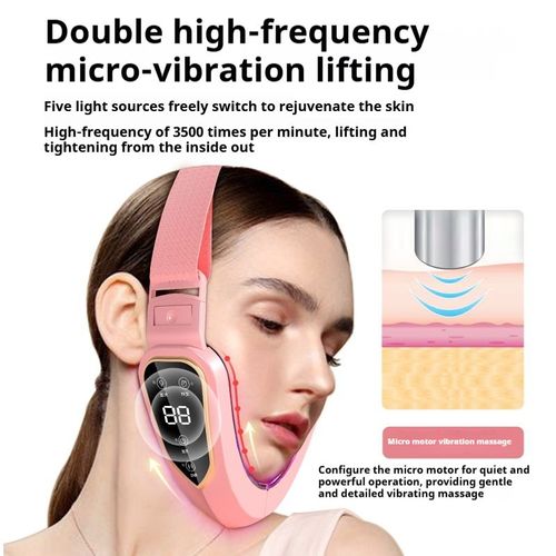V-shaped facial lifting device with double chin massage function - facial tightening device with vibrating facial lifting beauty appliance