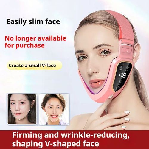 V-shaped facial lifting device with double chin massage function - facial tightening device with vibrating facial lifting beauty appliance