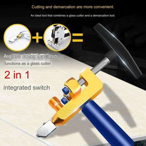 🔥🔥🔥Professional 2-in-1 Ceramic & Glass Tile Cutter - Portable Construction Hand Tool for Perfect Cuts