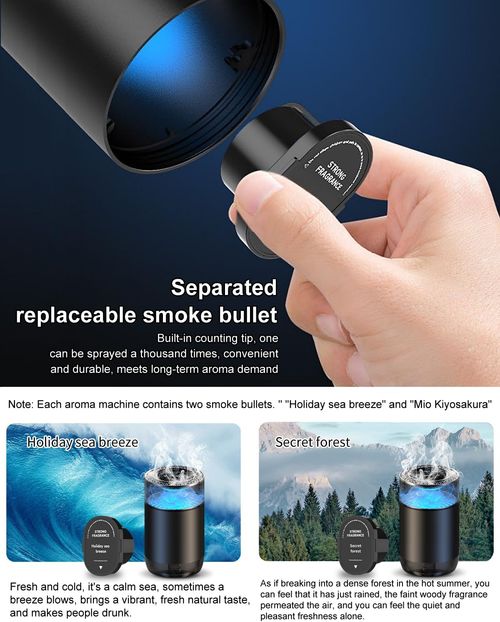 💎💎💎Car Air Freshener, Smart Car Air Freshener Diffuser, Auto On Off Air Diffuser with Three Adjustable Modes, RGB Music Syncing Light, for Men,Father,Husband