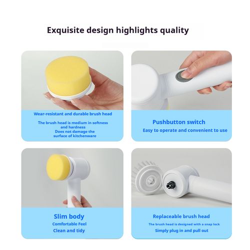 💥💥💥（All-in-1）Multifunctional Electric Cleaning Brush（Non-Scratch + Long Battery）👑 No More Elbow Grease!