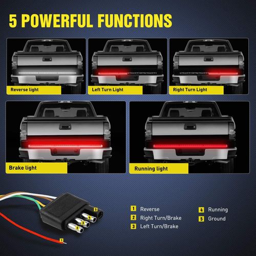 🔥🔥🔥LED tailgate lights, turn signals and driving and reversing lights