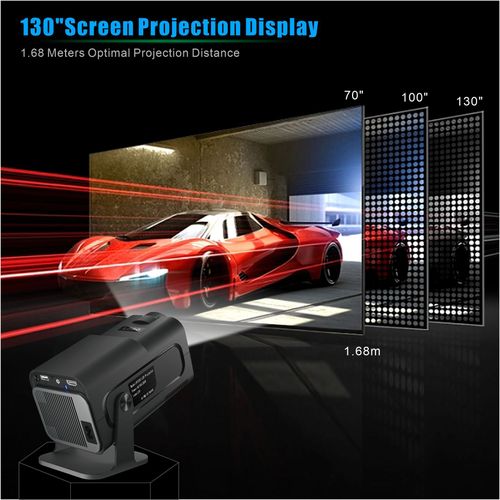 🌈🌈🌈HY320 Projector 1080P Android Smart 4K HD 130-inch Home Theater Dual Wifi6 Outdoor Portable projector HY300 upgraded version