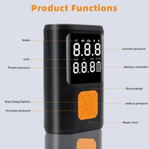 💎💎💎ircore S1 Smart Portable Tire Inflator, 50 Psi Air Pump,Digital Display, Auto Shut-Off, Wireless & 12v Powered, USB LED Light, for Car, Bike, Motorcycle, Balls