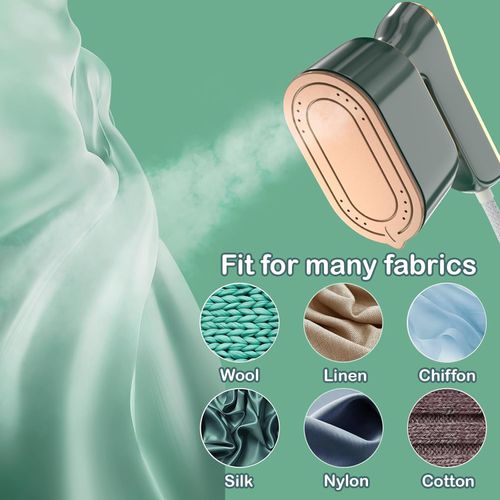 💎💎💎Travel Steam Iron Mini-Portable Ironing Machine Travel Small Portable Steamer Travel College Dormitory Home Essential Steam Iron (Green)