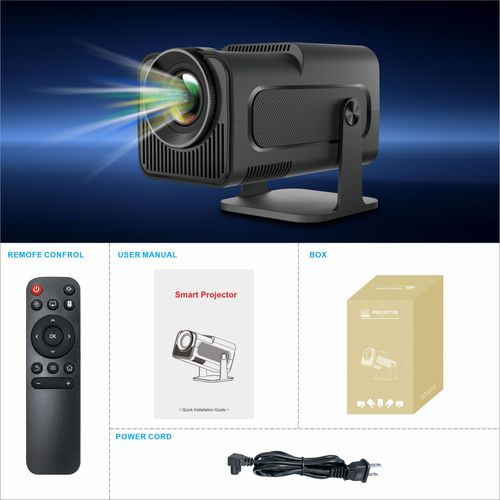 🌈🌈🌈HY320 Projector 1080P Android Smart 4K HD 130-inch Home Theater Dual Wifi6 Outdoor Portable projector HY300 upgraded version