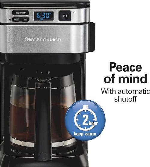 💎💎💎Hamilton Beach Programmable Drip Coffee Maker, 12 Cup, Front Access Easy Fill, Pause and Serve, 3 Brewing Options