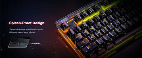 💎💎💎TECKNET Gaming Keyboard, USB Wired Computer Keyboard, 15-Zone RGB Lighting, IP32 Waterproof, 25 Anti-Ghosting Keys, Full Metal Panel (Silent Gaming Switches)