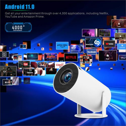 💥💥💥ntelligent 4K projector 130 inches. The Android 11 system has built-in Netflix and YouTube, dual WIFI 6 and Bluetooth 5.0, and supports connection between mobile phones and computers
