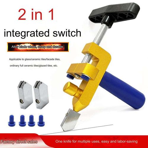 🔥🔥🔥Professional 2-in-1 Ceramic & Glass Tile Cutter - Portable Construction Hand Tool for Perfect Cuts