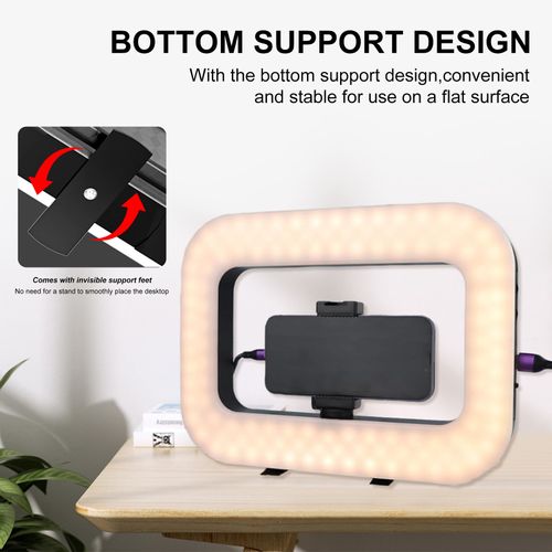 🔥🔥🔥2025 New Smartphone Video Stand Handheld LED Ring Light Selfie Light Mobile Video Stabilizer for Camera, Smartphone, Action Camera, Filming, Filmmaking and Makeup