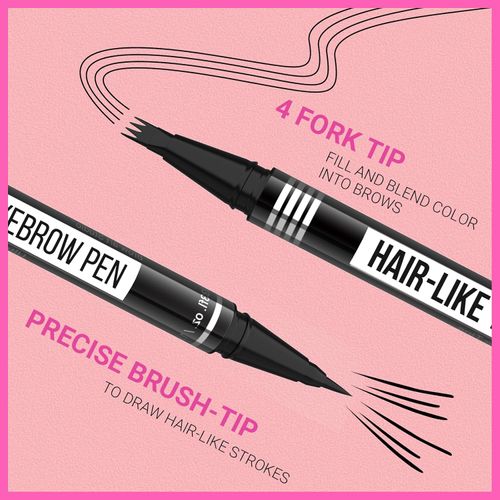 💎💎💎iMethod Eyebrow Pen - Eyebrow Pencil Magical 2-in-1 Eye Brow Pencils for Women with 4-Fork-Tip & Precise Brush-Tip for Natural Hair-Like Brows, Last All-Day, with Eyebrow Spoolie Brush, Brown