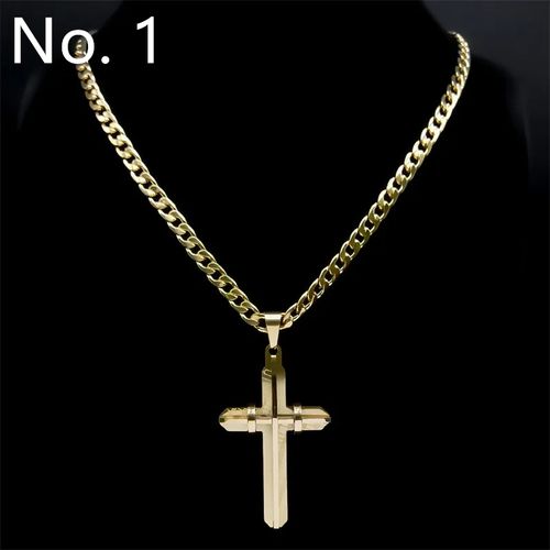 🔥🔥🔥European and American fashion cross necklace, bring you good luck and protection