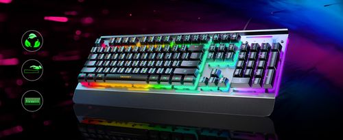💎💎💎TECKNET Gaming Keyboard, USB Wired Computer Keyboard, 15-Zone RGB Lighting, IP32 Waterproof, 25 Anti-Ghosting Keys, Full Metal Panel (Silent Gaming Switches)