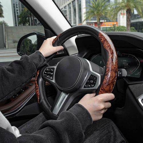 🔥🔥🔥2-3PCS Laser Carbon Fiber Silicone Car Steering Wheel Cover 1K Micro Fiber Leather PVC Wheel Booster Cover Non-Slip Universal