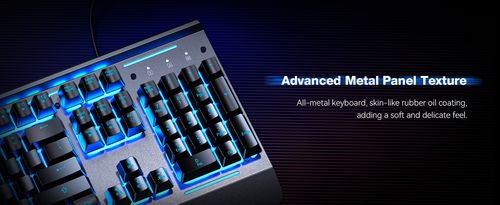 💎💎💎TECKNET Gaming Keyboard, USB Wired Computer Keyboard, 15-Zone RGB Lighting, IP32 Waterproof, 25 Anti-Ghosting Keys, Full Metal Panel (Silent Gaming Switches)