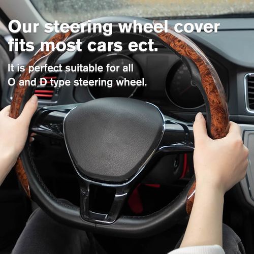 🔥🔥🔥2-3PCS Laser Carbon Fiber Silicone Car Steering Wheel Cover 1K Micro Fiber Leather PVC Wheel Booster Cover Non-Slip Universal