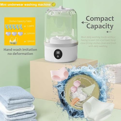 💎💎💎Mini portable washing machine, 1.2L small washing machine, can be used for underwear, socks, spit towels, suitable for apartments, hotels and travel.