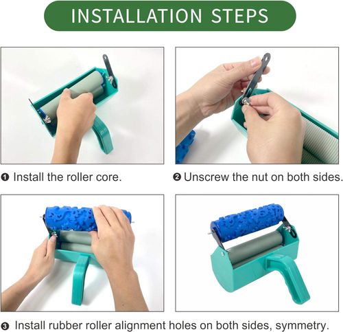 🔥🔥🔥Art Wall Decor Paint Roller - Single Color Printing Tool with Easy-to-Use Case