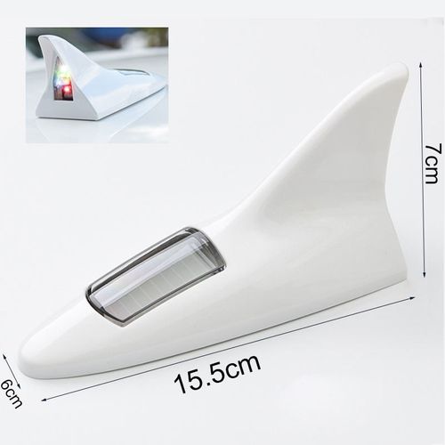 🔥🔥🔥Universal LED Light Car Shark Fin Antenna with Solar Energy Auto Radio Signal Aerials Roof Antennas Driving Safety Warning Light