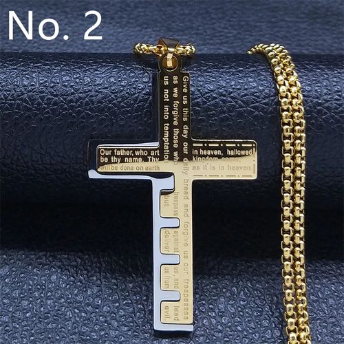 🔥🔥🔥European and American fashion cross necklace, bring you good luck and protection