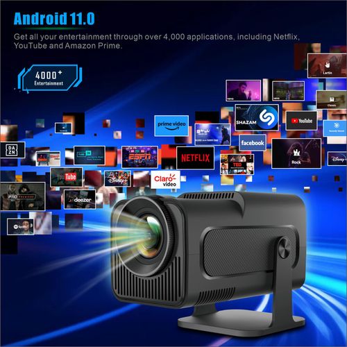 🌈🌈🌈HY320 Projector 1080P Android Smart 4K HD 130-inch Home Theater Dual Wifi6 Outdoor Portable projector HY300 upgraded version