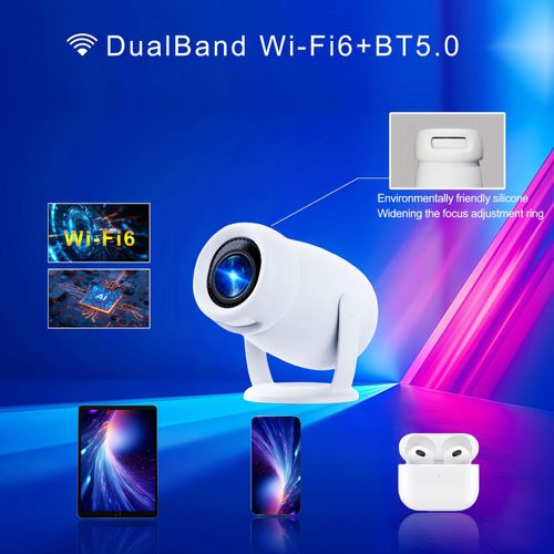 🔥🔥🔥Y400 Projector 1080P Android Smart 4K HD 150-inch Home Theater Dual Wifi6 Outdoor Portable projector HY300 upgraded version🔥🔥🔥